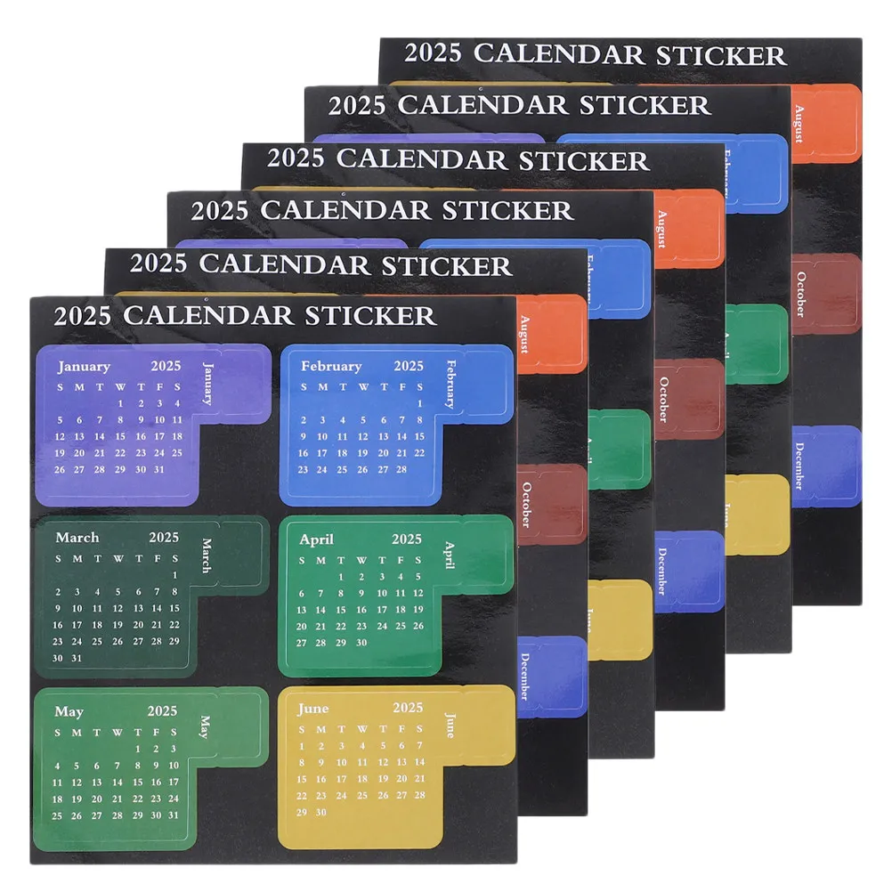 Convenient Calendar Index Stickers 2025 Planner Tabs for Office Home Study Fine Workmanship Fade Resistant Adhesive