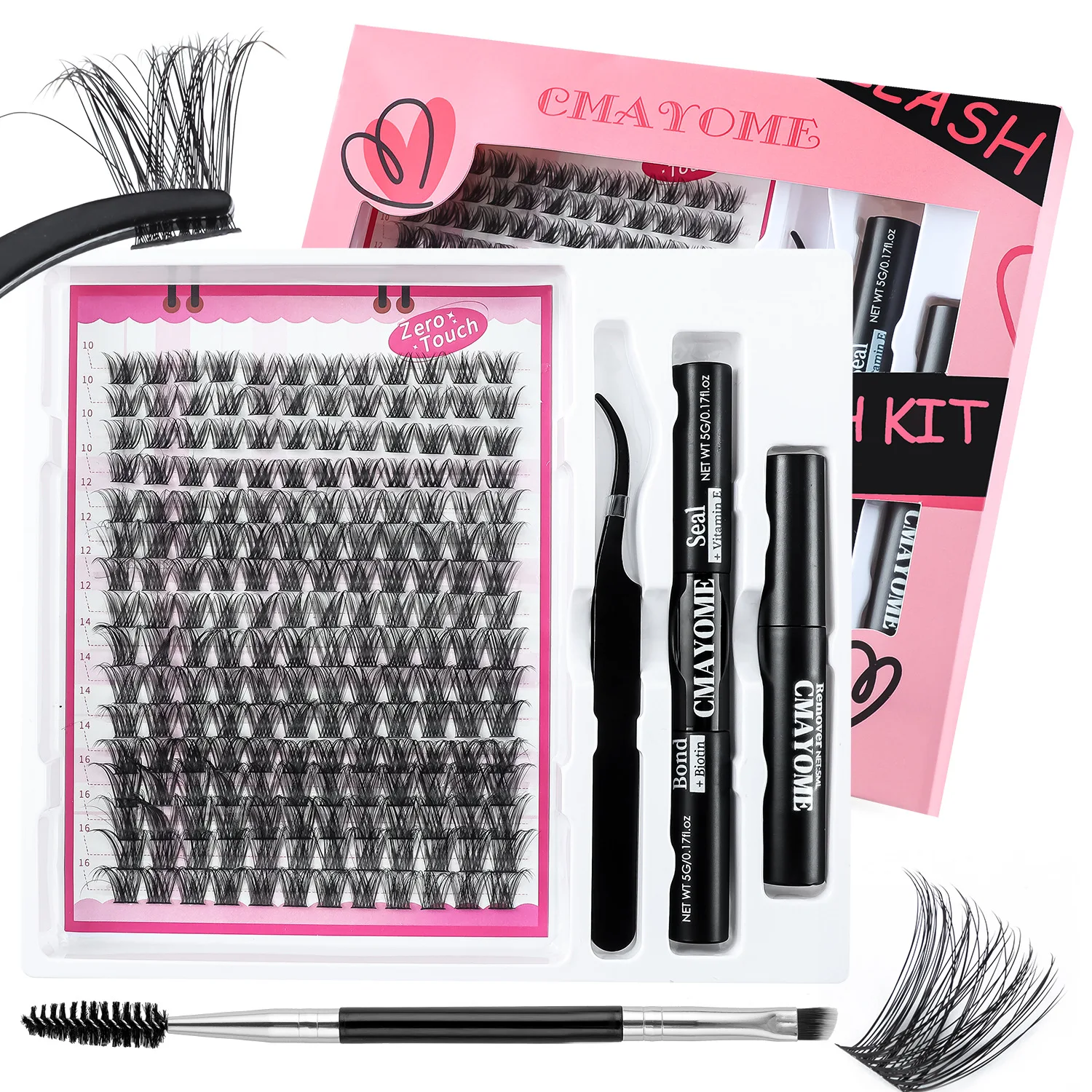 30D/40D/50D/80D Eyelash Easy Makeup Tools & Accessories DIY Eyelash Extensions Kit Tool Premade Natural Soft  Lashes Clusters