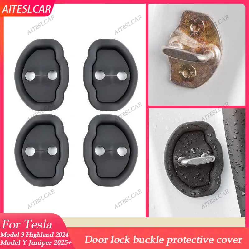 

For Tesla Model 3/Y Juniper 2025+Door Lock Buffer Shock Absorber Silicone Cushion Universal Car Door Closing Sound Deadener