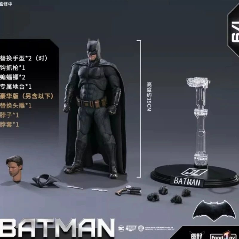 Fondjoy Dc Justice League Batman & Superman Figur Aksi Mainan Koleksi Berlisensi Resmi Model Koleksi dengan Hadiah Dasar untuk Anak Laki-laki