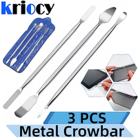 3pcs Metal Crowbar for Mobile Phone Repair Opening Tool Metal Crowbar Disassemble Kit Phone Spatula Hand Tools Set Universal