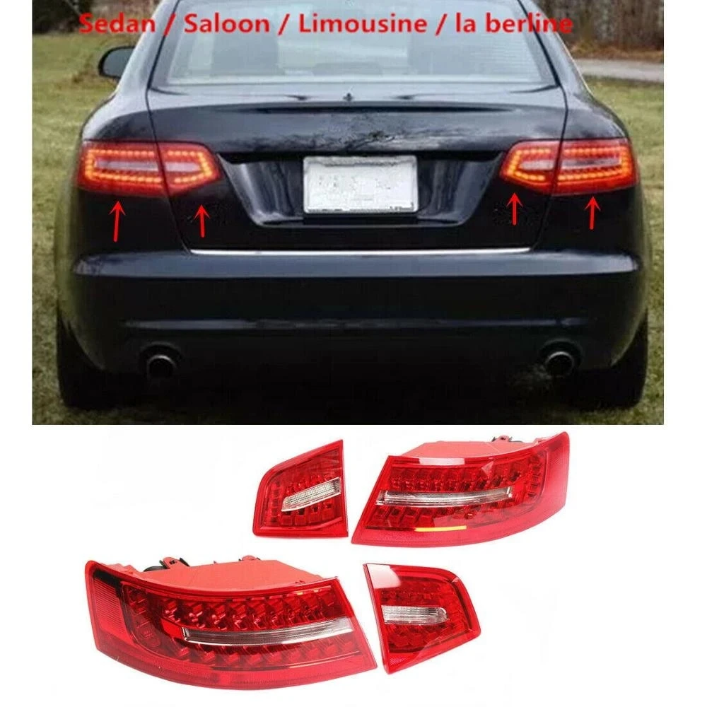 Tail Light For Audi A6 (4F2, C6) 2.0 2.7 2.8 3.0 4.2 RS6 (4F5, C6) S6 4F5945095J 4F5945096J Rearlight LED Tail Lamp Assembly