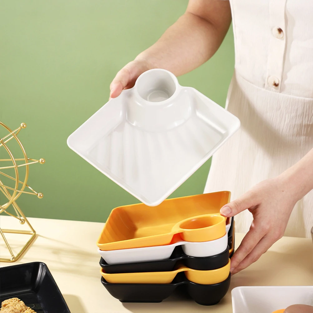 

3 Pcs Snack Tray Plastic Lightweight Easy Clean Versatile Dessert Serving Tray Food Service Trays