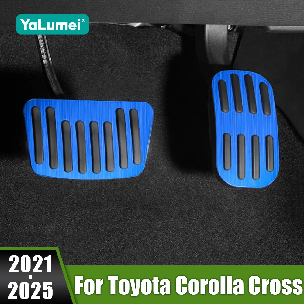

For Toyota Corolla Cross XG10 2021-2024 2025 Hybrid Car FootRest Pedals Fuel Accelerator Brake No Drill Cover Pad Accessories