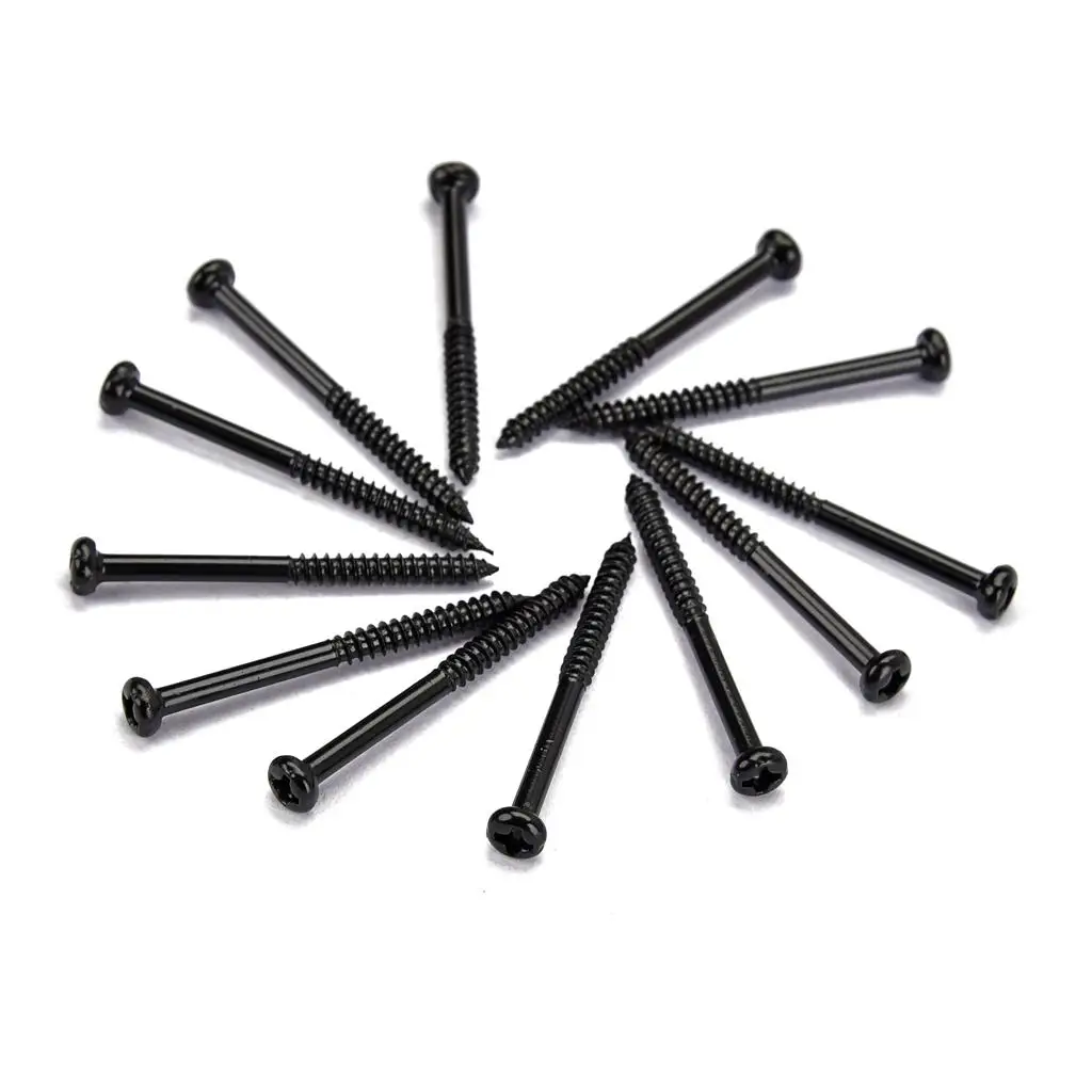 Pickup Mounting Screws Steel Twelve Pack for Bass and P90 Guitar Hardware Replacement and Bass Parts