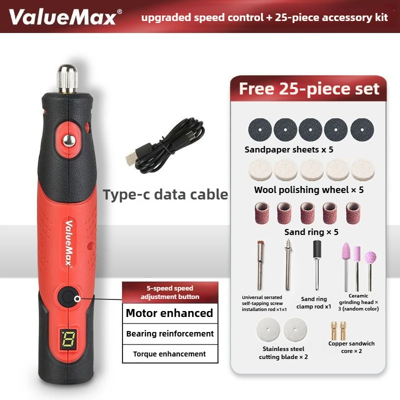 

5000-10000-15000r Mini Grinder Engraver Pen Cordless Electric Grinder Set Engraving Grinding Machine Polisher Electric Drill Kit