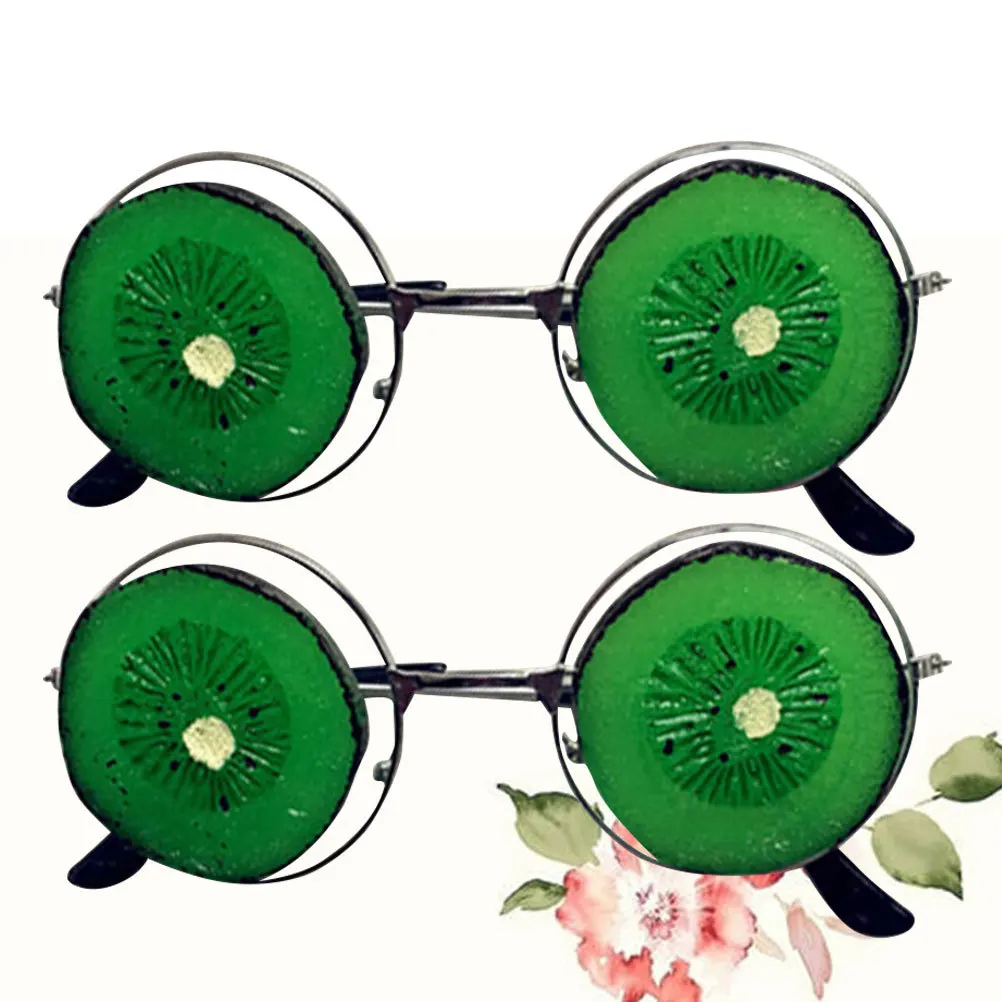 

2Pcs Kiwi Fruit Glasses Funny Party Glasses for Cosplay Wedding Photo Props Decorative Accessories Cosplay Party Eyeglasses