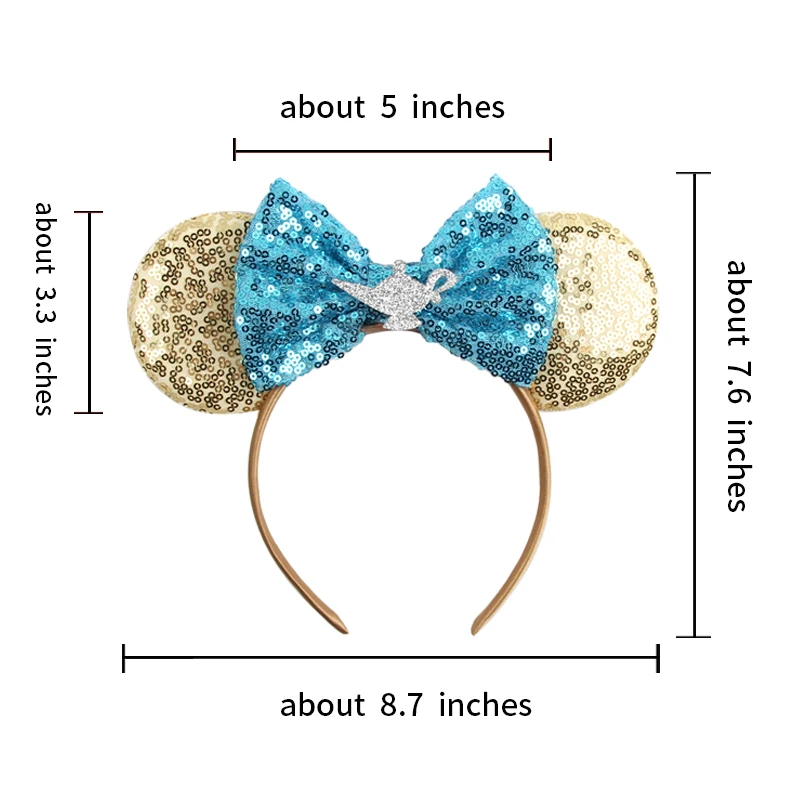 Neues Design Mausohren-Haarband für Kinder und Erwachsene Festival-Party Pailletten-Schleife Haarband für Frauen Baby Mädchen Party Haaraccessoires Geschenk – Detail 1
