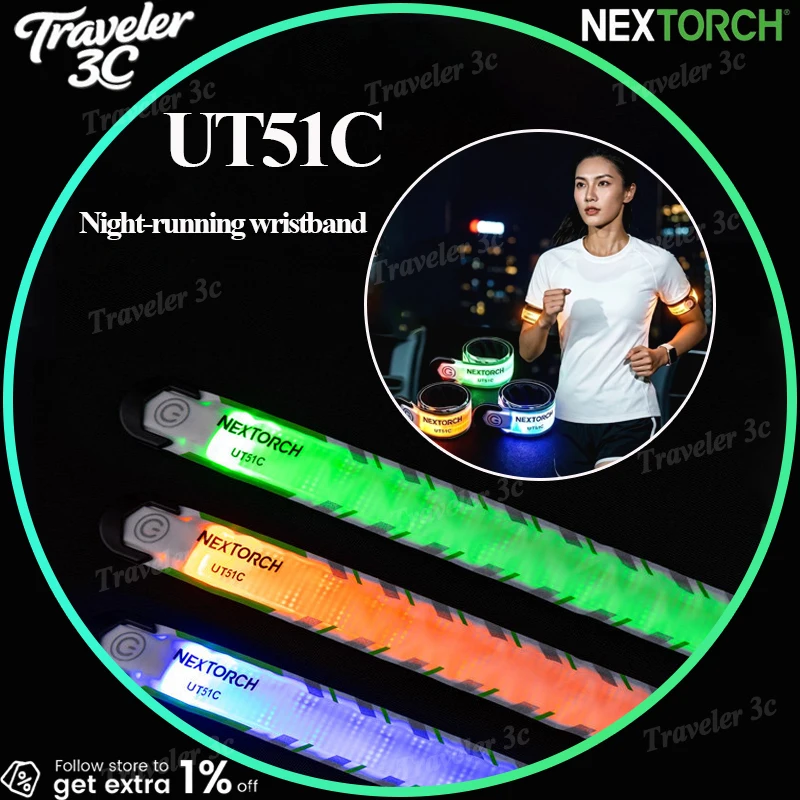 Nextorch LED Armband Light USB Rechargeable Reflective Safety Warning Strap For Night Running Cycling Outdoor Working