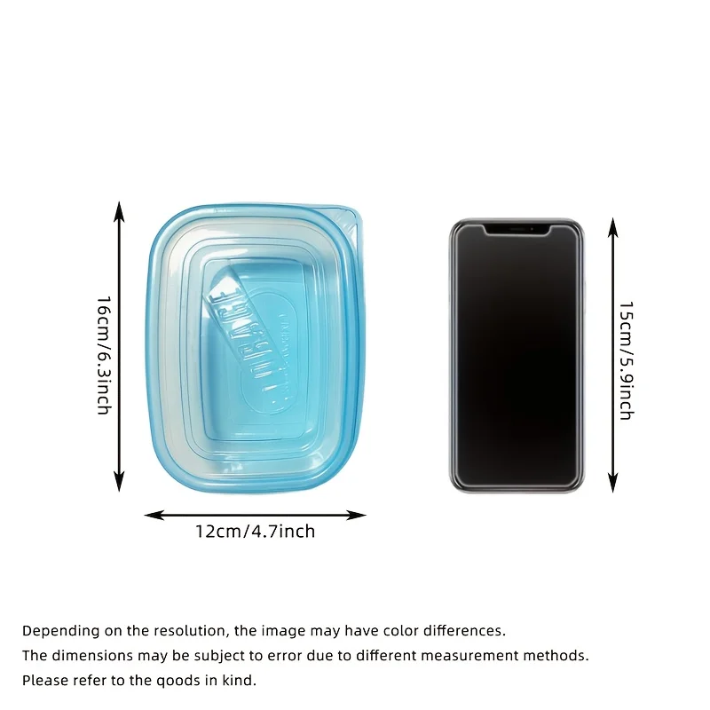 Set of 6 Transparent Stackable Food Storage Containers