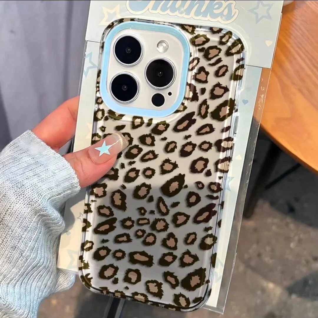 Leopard Print Clear Space Phone Case For Xiaomi Mi 10 10T 11 11Lite 12 12Lite 12T 13 14 Poco F4 F5 X4 X5 M45 Pro 5G Transparent