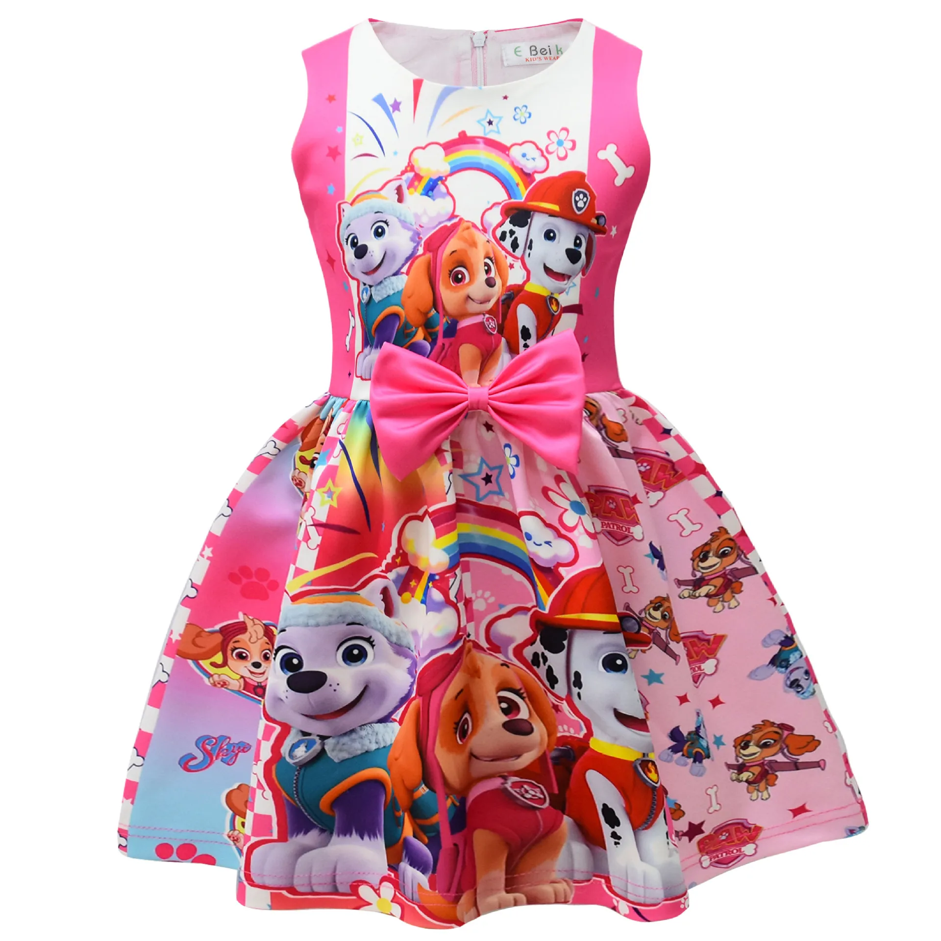 Vestido de disfraz de Halloween para niños, traje de Skye, mascota, Chase, perro, fiesta de carnaval, ropa de juego de rol para niñas