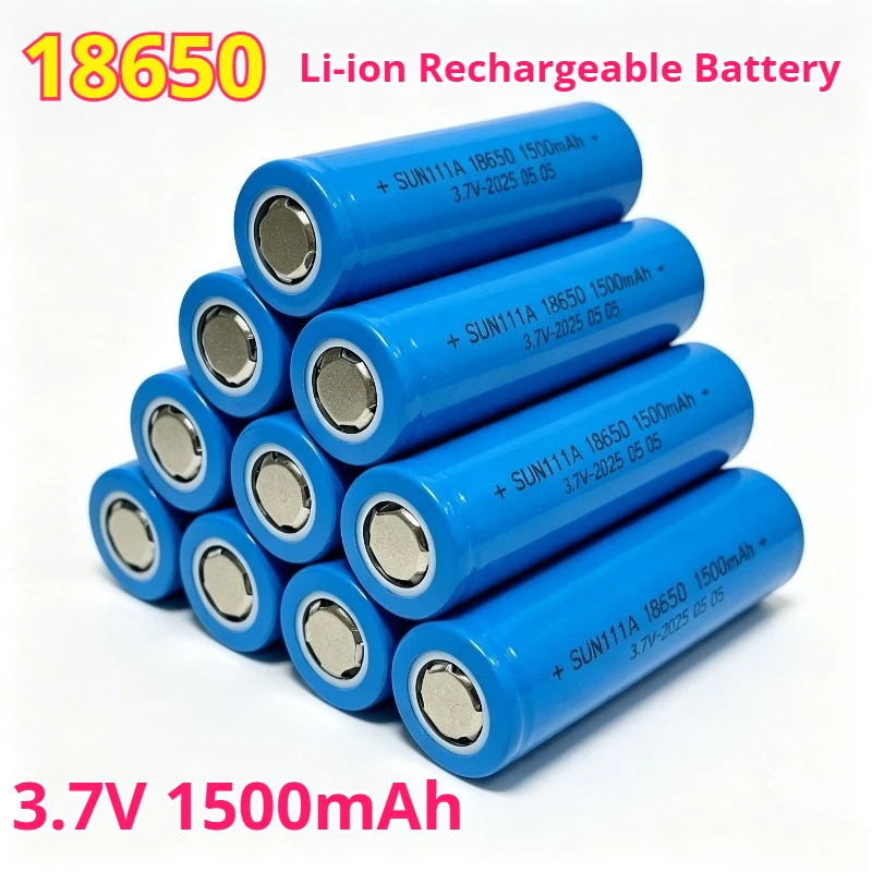 18650 Li-ion Battery 3.7V 1500mAh Flat Top Long Lasting Durable Rechargeable Battery Power for Electric RC Shaver Toothbrush