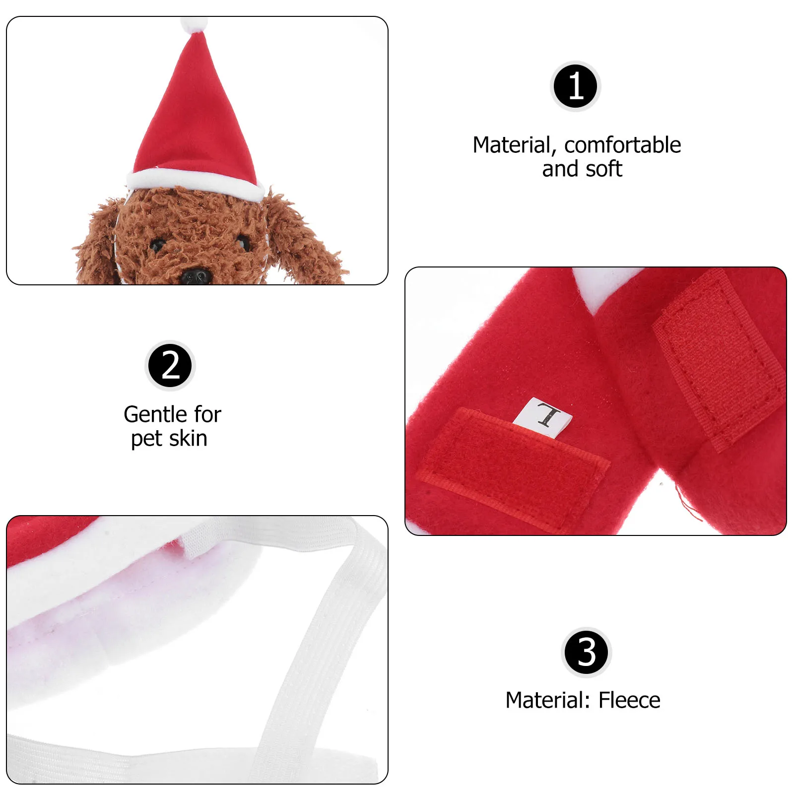 

Party Pet Hat Scarf Set Christmas Clothing Cosplay Clothes Red Decorative Accessories