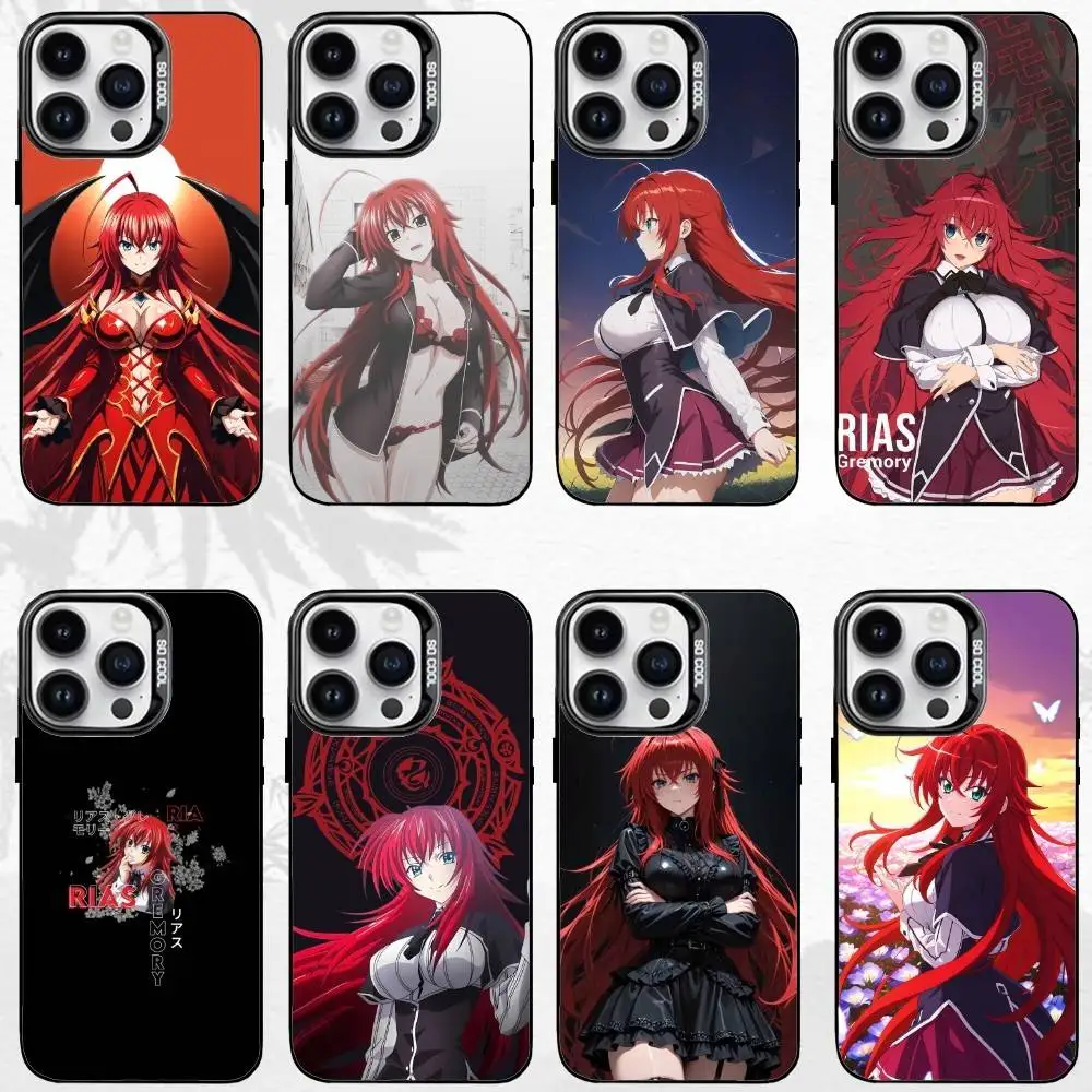 

DXD Rias G-Gremory Phone Case For iPhone17,16,15,14,13,12,11 Plus,Pro Max Black Matte Shockproof Cover