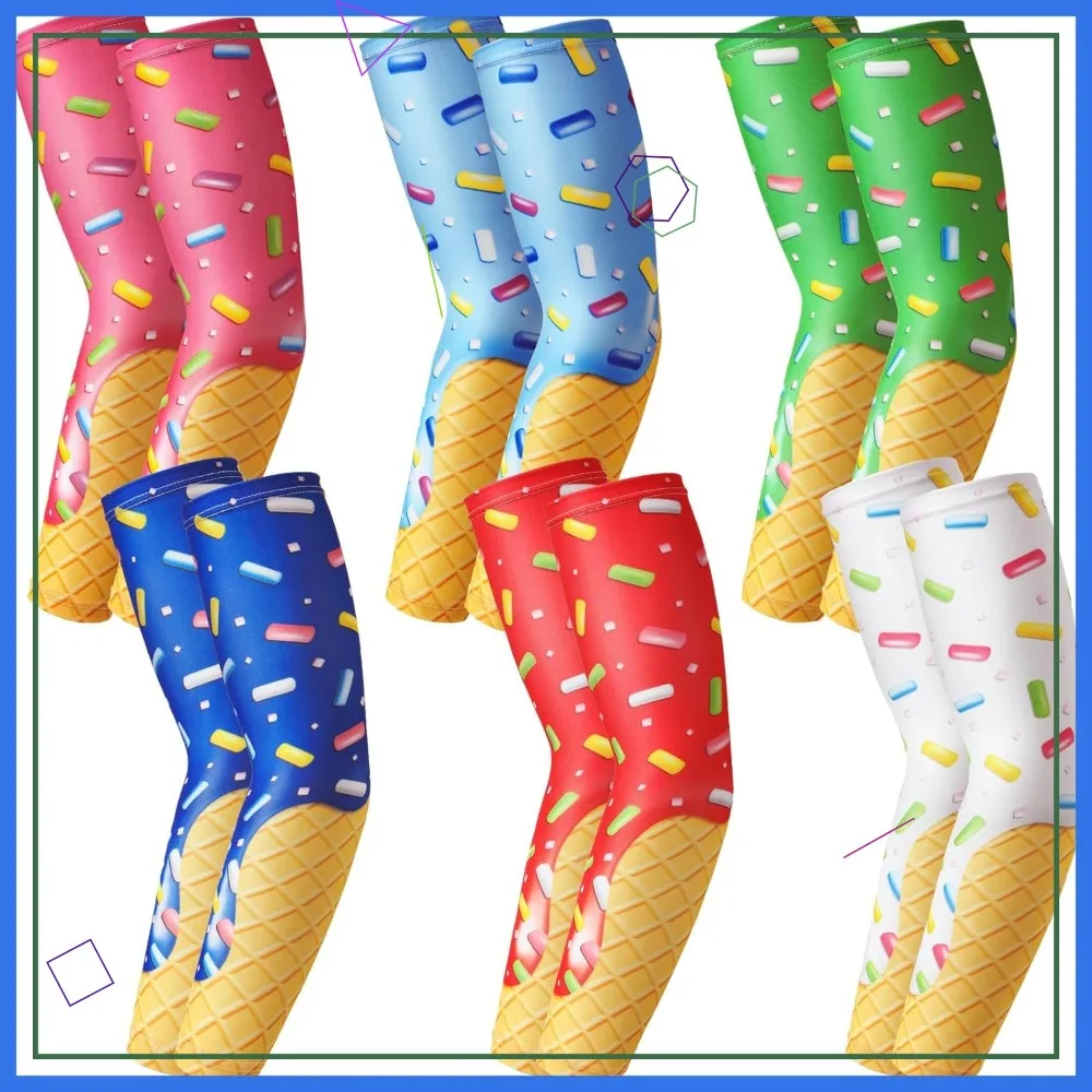 6 pares de mangas de compresión deportivas para brazo, diseño de bandera americana, protección solar cruzada, para jóvenes, regalo deportivo