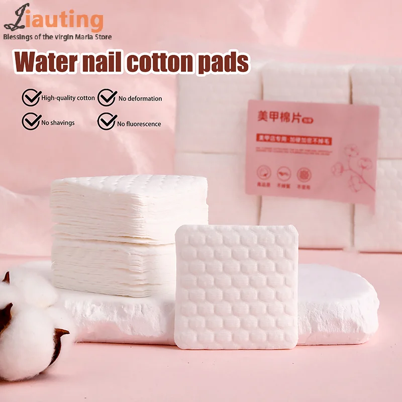 200/500 قطعة مهنة 100% وسادات قطنية لمناديل الأظافر خالية من الوبر مسمار القطن هلام مزيل طلاء الأظافر أدوات تنظيف الفن