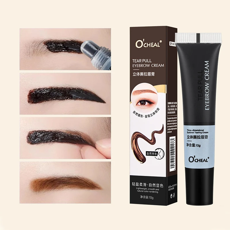 Eyebrow Gel Makeup Tearing Waterproof Long Lasting Semi-Permanent Tattoo Dye DIY Natural Brow Gel Tattoo Tint Cosmetic  4 Color