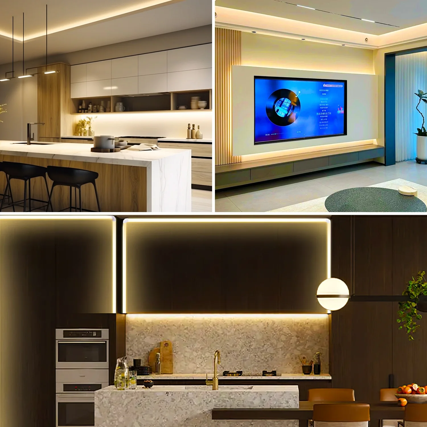 Full Set COB LED Strip Lights RF Remote Dimmable Controller 1600 LEDs High Density 16.4ft Flexible Led Tape Indoor Decor DC12V