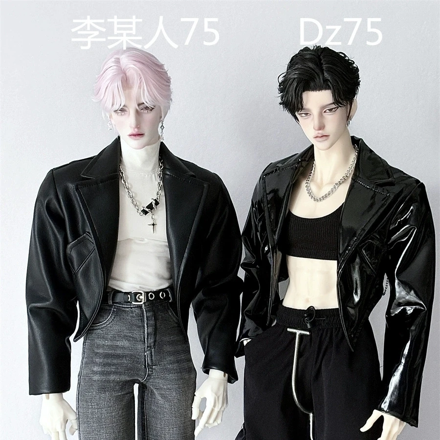 bjd人形用レザージャケットクールな服デュアルシングルコートアクセサリー人形なしid75-dz75