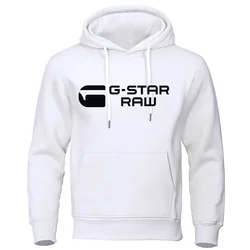 2024 nova g-star ram moda casual roupas esportivas confortável impresso solto topo pulôver moletom com capuz masculino street wear