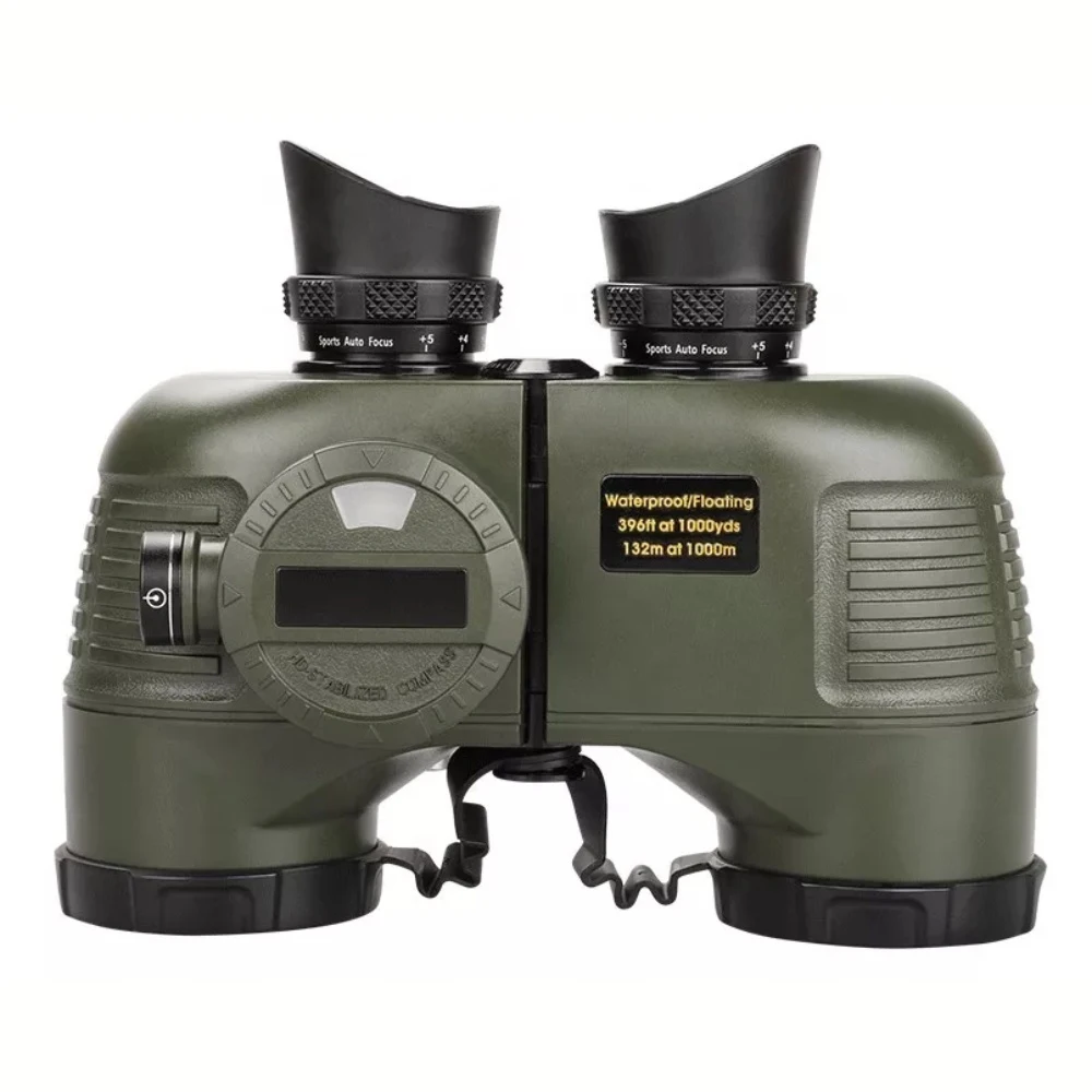 Professional Military Nautical Rangefinder Compass Telescope Waterproof Powerful 7X50 HD Binoculars for Hunting Camping