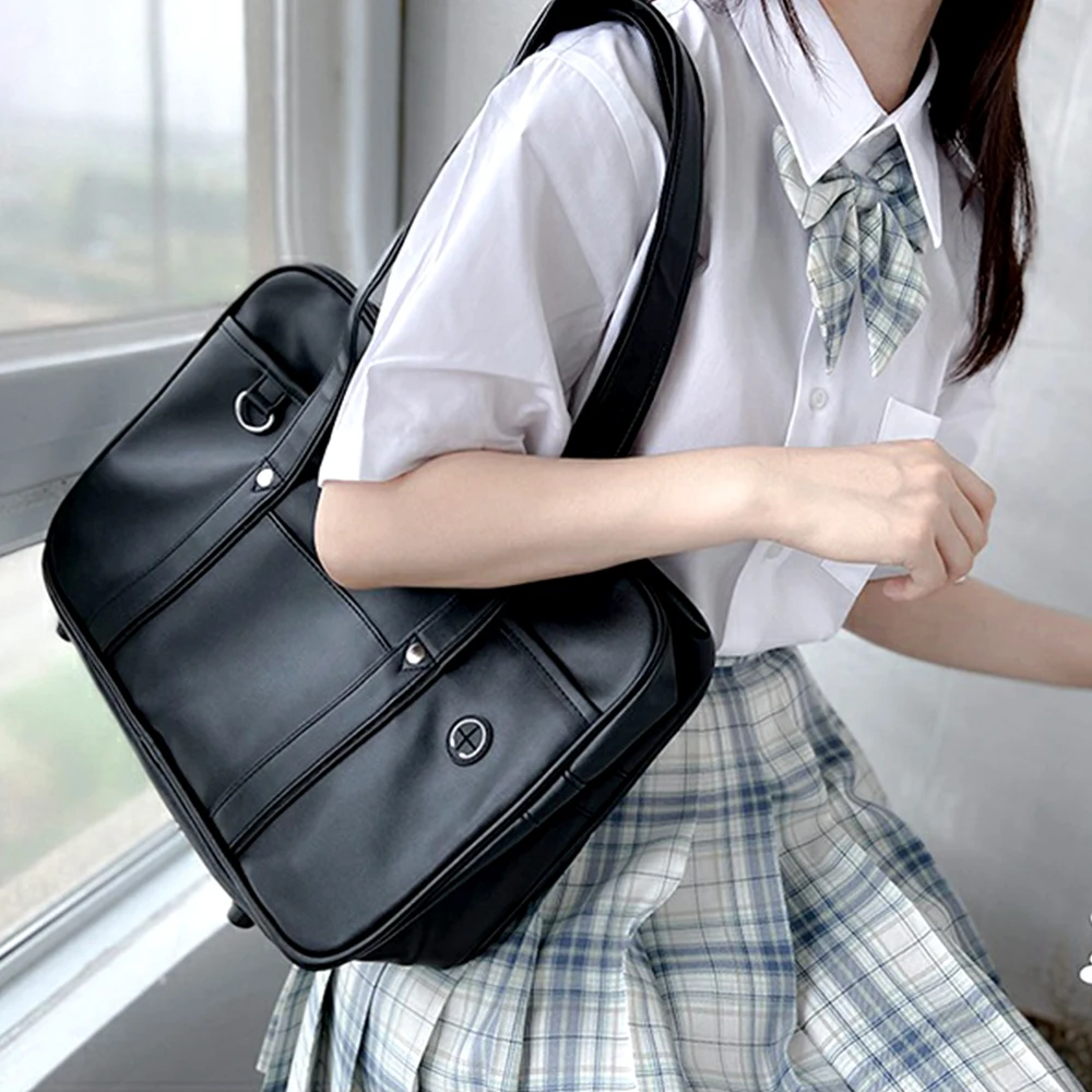 

Japanese two-dimensional student JK uniform bag girl PU schoolbag COS wear-resistant waterproof one-shoulder Messenger handbag