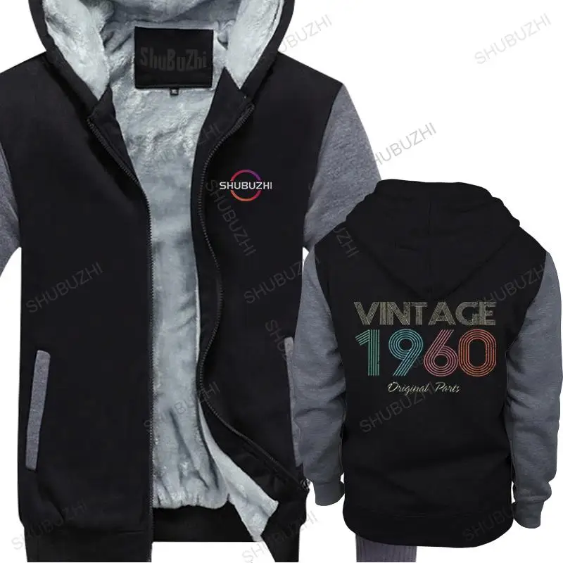 Cool 1960 Vintage Original Parts fall Men zipper Birthday Gift thick hoodies Cotton hoody brand winter hoodie for boys