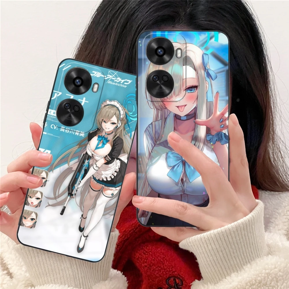 Blue Archive Asuna Mobile Cell Phone Case for Huawei Nova 12 11 10 9 8 7 Pro SE 5G Black Soft Phone Cover Shell