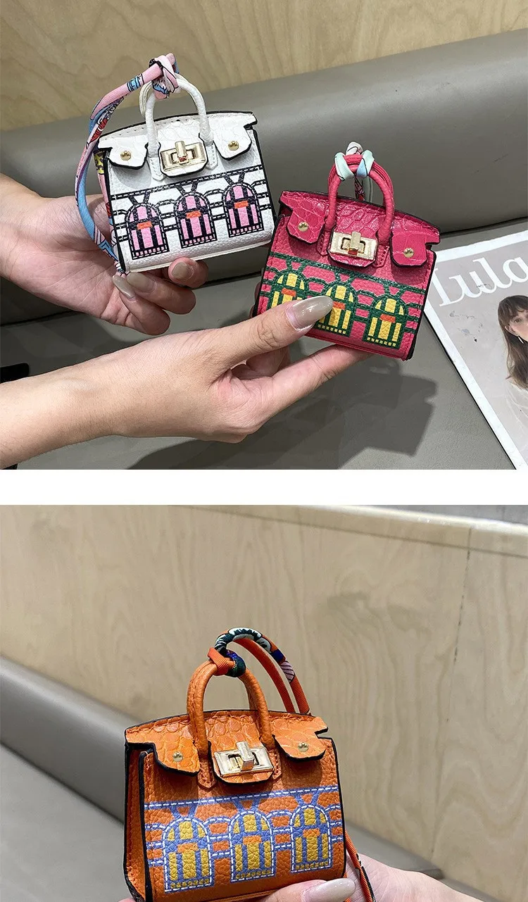 1 Stück modische Joker Mini Tide Druckmünzbörse, tragbare Kopfhörer- und Kleingeld-Aufbewahrungstasche, Anhänger, multifunktionale Tasche – Detail 9