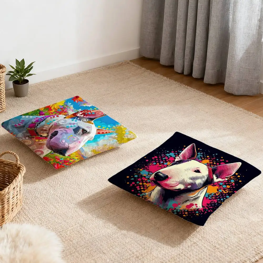 

Cartoon Bull Terrier Series Pillow Case Multi sized car cushions, luxurious home sofas, decorative pillowcases