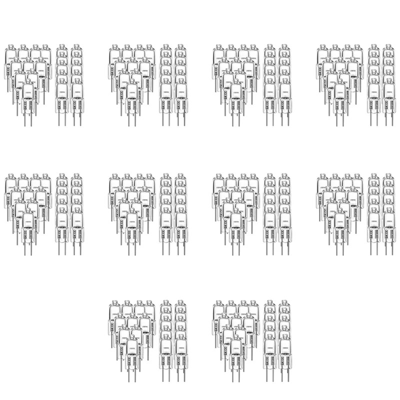 

200 Pcs G4 Halogen Bulbs,20W 12V Halogen Light Bulbs 2 Pin Clear Lamp Bulb,For Cooker Lighting,Signal Lights,Track