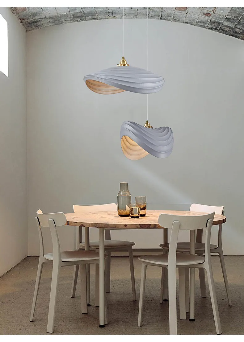 Dining Room E27 LED Pendant Lights Nordic Bar Wabi Sabi