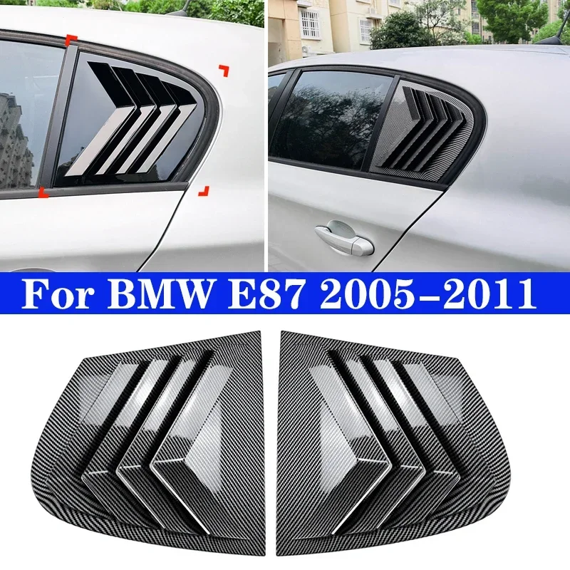 

Car Window Louver Side Vent Trim Rear Window Shutter Cover Carbon Fiber ABS For BMW 1 Series E87 2005-2011 Auto Accessories