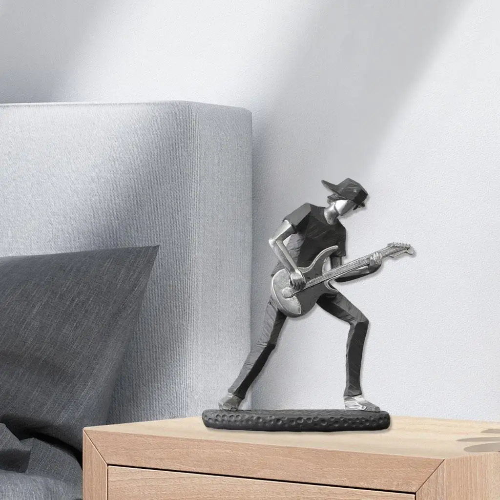 Player Statue, Craft Sculpture Music Sculpture for Studio Office Ornament