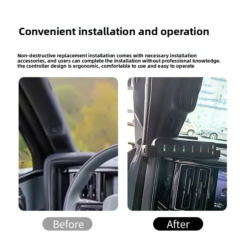 For BYD Equation Leopard automotive light integrated switch control handle/multi-functional switch handle made of aluminum alloy