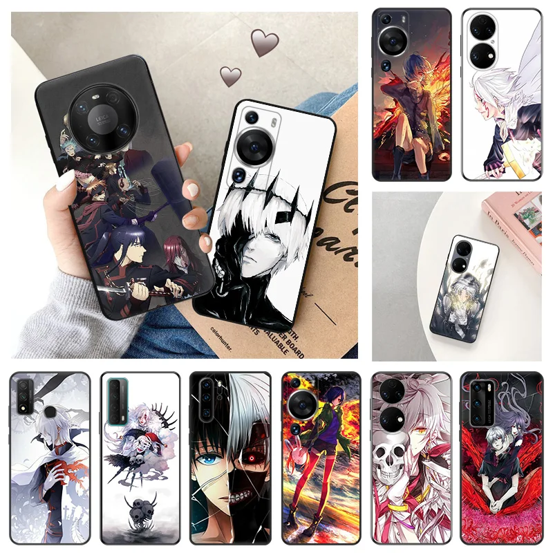 Ultra Thin Soft Case For Huawei P40 P30 P20 P Smart Moto G200 G30 G31 One Fusion Tokyo Ghoul D. GRAY-MAN Black Color Back Cover