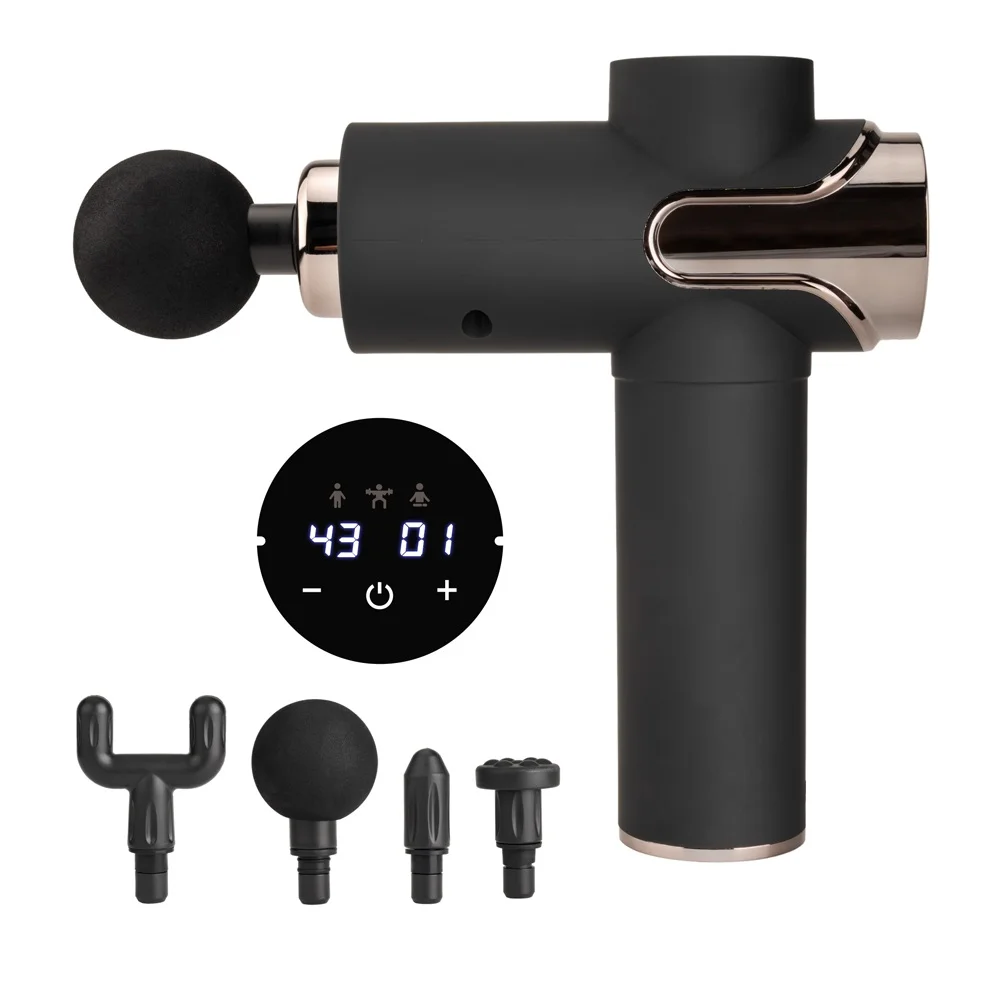 

2025 Handheld 30 Speed LCD Touch Screen Fascia Gun Massage Vibration Portable Massage Gun
