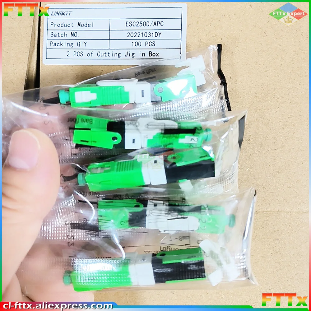 Imagem -05 - Conector Rápido Fibra Óptica Monomodo Ftth Unikit Esc250d sc Apc Upc