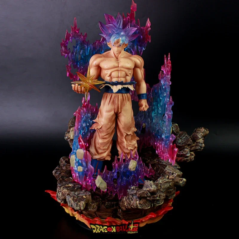 35cm DRAGON BALL Son Goku Action Figure Can Emit Light Model GK Series PVC Ornaments Collection Desktop Display Gift Toy