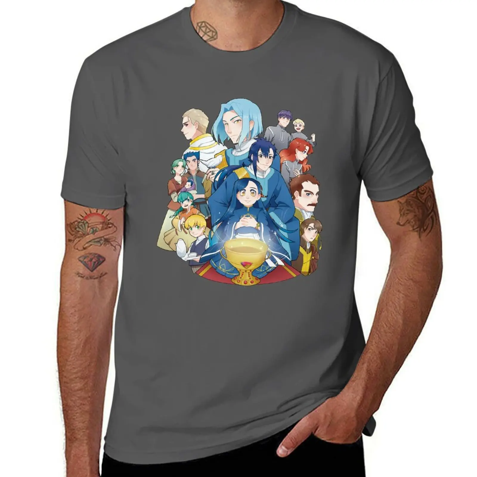 

3 of bookworm a Ascendance Season T-Shirt Vintage Print Crew Neck Tee