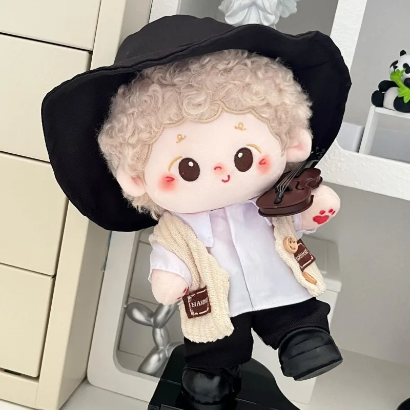 20cm cotton doll clothes, men's uniform shirt set, doll changing clothes, shoes, no attributes