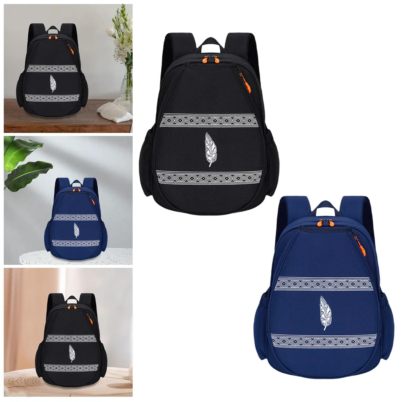 

Tennis Bag Tennis Backpack Smooth Zipper Portable Multifunctional Professional Water Resistant Large Capacity Pickleball Bag