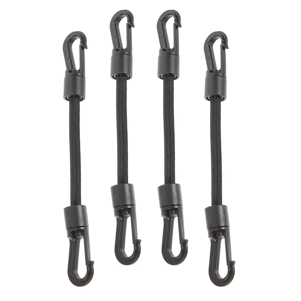 

Multi Use Elastic Hook Straps 4pcs Heavy Duty Tie Down Cord with Buckle Camping Supply for Tent Kayak Outdoor Adventure Gear