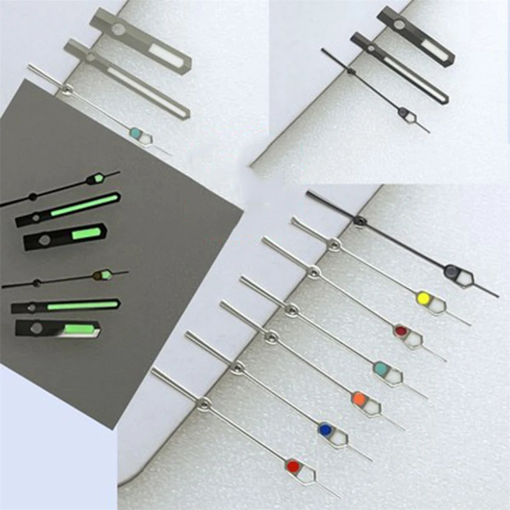 C3 Green Luminous Watch Hands Needle GMT Hand Fits NH34/NH35/NH36 Movement 4R35/4R36 Watch Hand Kit