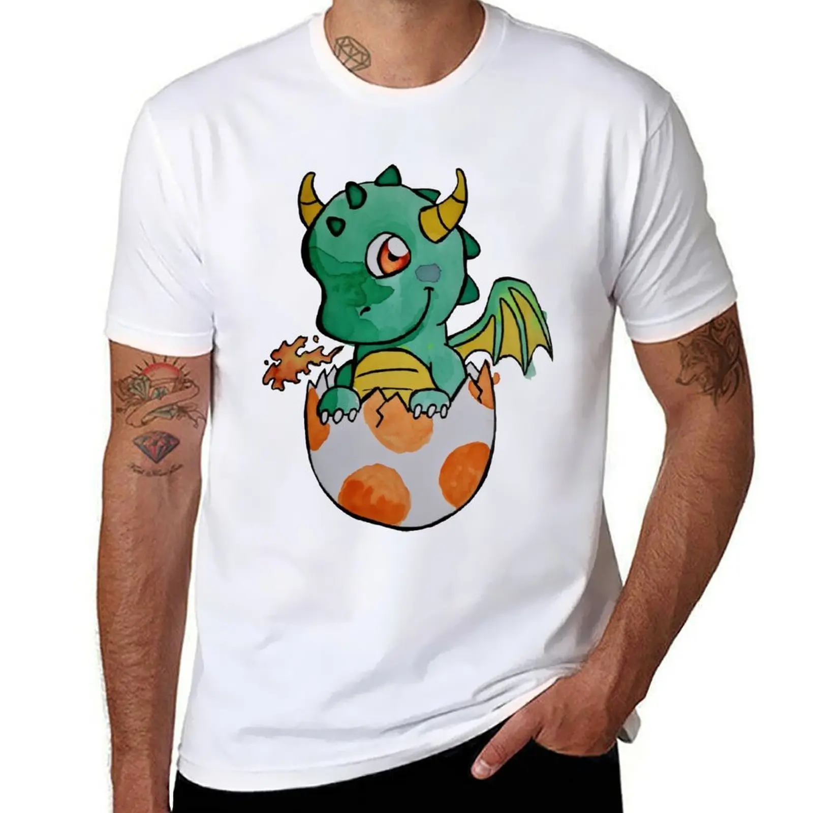

Baby Dragon T-Shirt Casual Soft Cotton Short Sleeve Tee