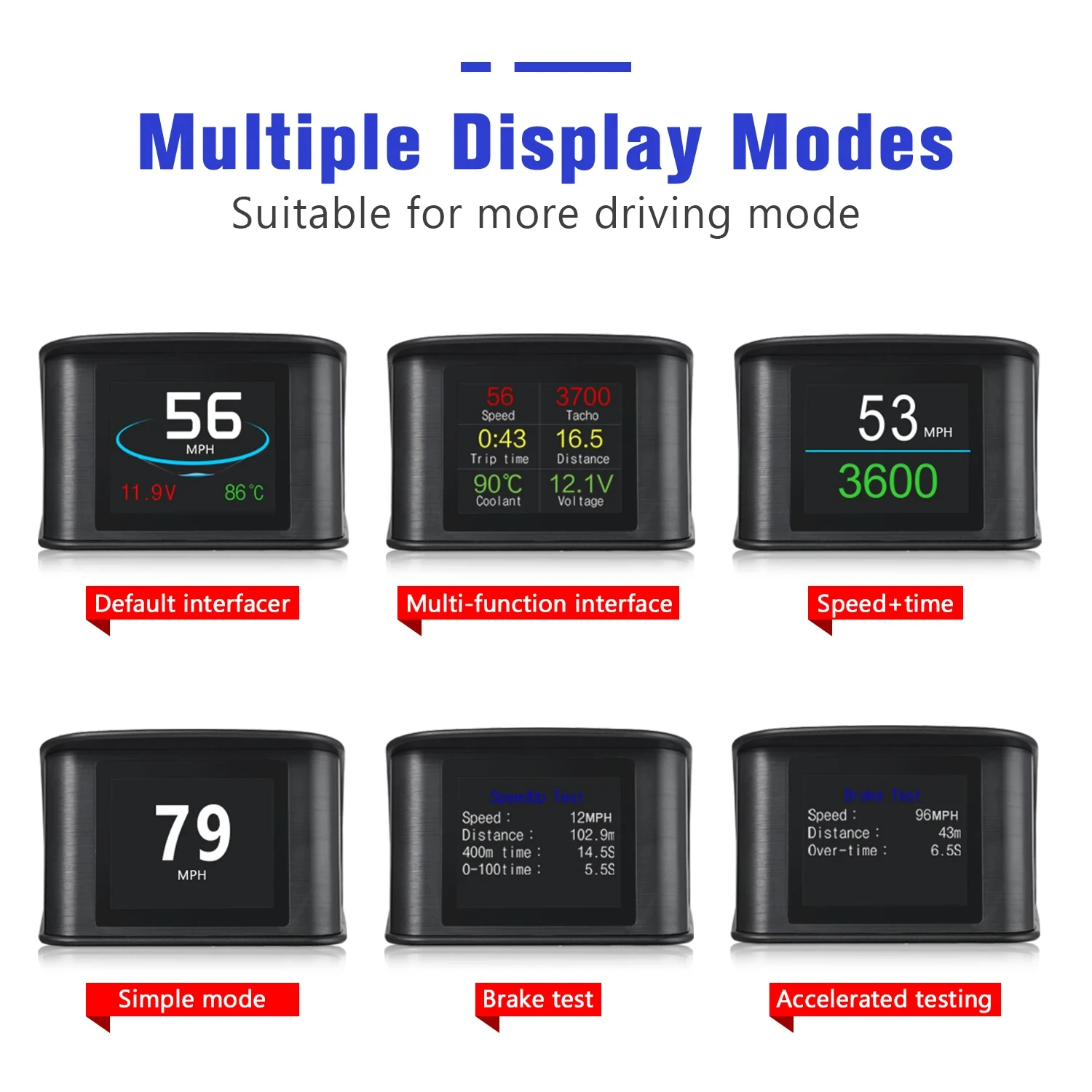 Obd HUD P10 سيارة obd2 عرض HUD على متن الكمبيوتر عداد السرعة الرقمي مع استهلاك الوقود اكسسوارات السيارات الإلكترونية