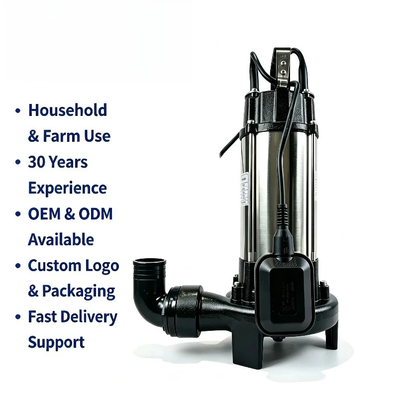 1.5Kw  Submersible Sewage  Water Pump for Garden and Agriculture Irrigation