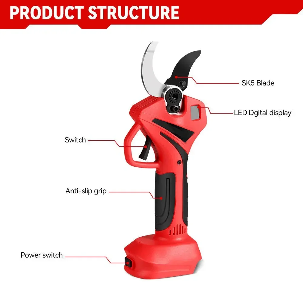 لماكيتا 18 فولت بطارية 55 مللي متر مقص كهربائي بدون فرش اللاسلكي تشذيب القص شجرة حديقة القاطع المتقلب أدوات كهربائية