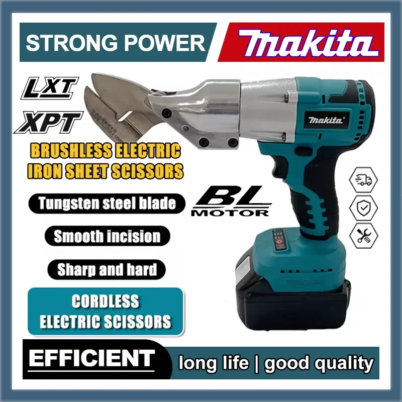 

Makita Electric Cordless Iron Scissors Machine Professional Metal Cutting Tools Rechargeable Sheet Shear Cutter 18V Battery